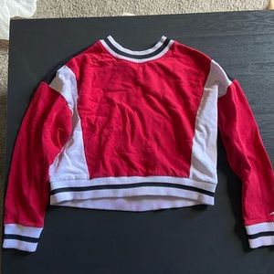 Large Red Cropped Hollister Sweater